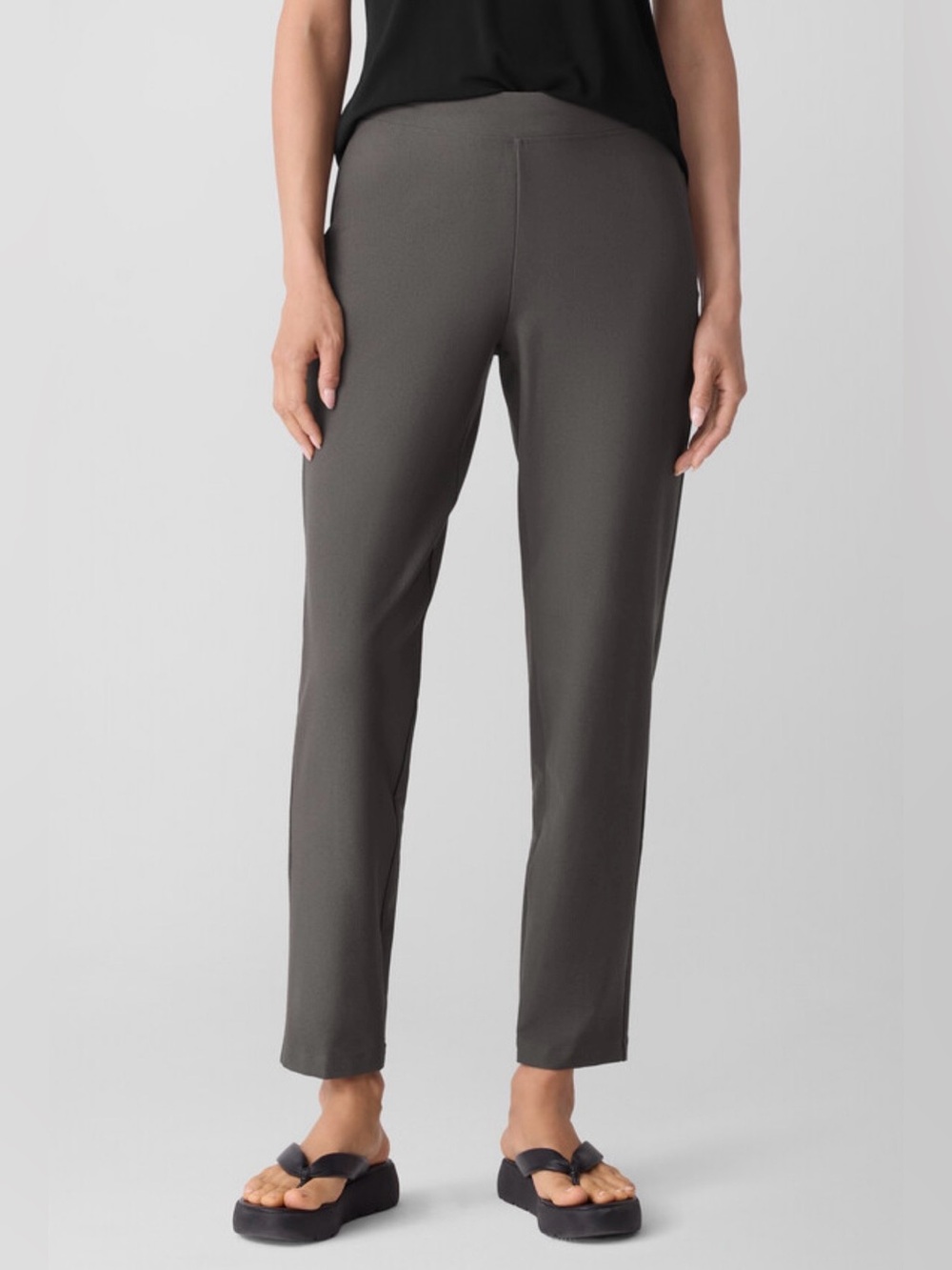 Eileen Fisher Washable Stretch Crepe Slim Pant M